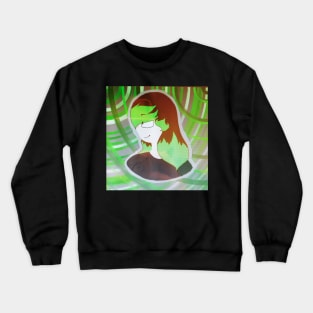 Girl in Green Crewneck Sweatshirt